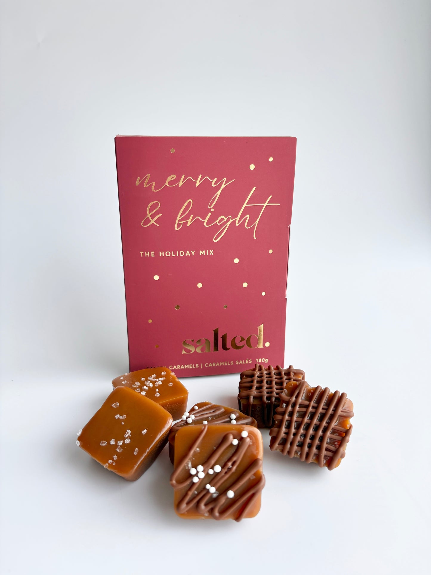 The Merry & Bright Holiday Mix - 6 piece cranberry window box